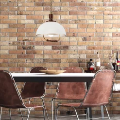 Hanglamp Ilsa, wit/goud, Ø 30 cm, in hoogte verstelbaar