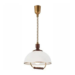 Hanglamp Ilsa, wit/goud, Ø 30 cm, in hoogte verstelbaar
