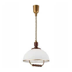 Hanglamp Ilsa, wit/goud, Ø 30 cm, in hoogte verstelbaar