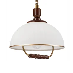 Hanglamp Ilsa, wit/goud, Ø 30 cm, in hoogte verstelbaar