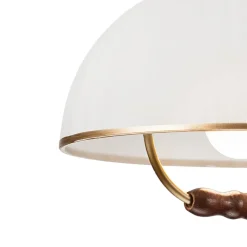 Hanglamp Ilsa, wit/goud, Ø 30 cm, in hoogte verstelbaar