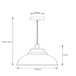 Hanglamp Isla in zachtblauw
