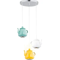 Hanglamp Jasse koffiekan 3-lamps meerkleurig