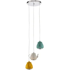 Hanglamp Jasse koffiekan 3-lamps meerkleurig