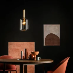 Hanglamp Joanet met rookglas, 1-lamp