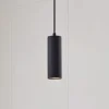 Hanglamp Joffrey, Ø 6 cm, zwart, metaal, GU10
