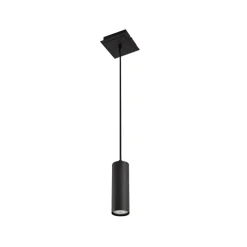 Hanglamp Joffrey, Ø 6 cm, zwart, metaal, GU10