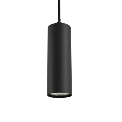 Hanglamp Joffrey, Ø 6 cm, zwart, metaal, GU10