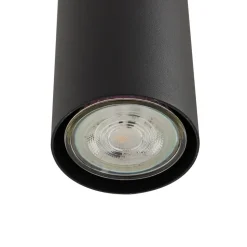 Hanglamp Joffrey, Ø 6 cm, zwart, metaal, GU10