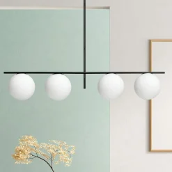 Hanglamp Jugen, zwart, 4-lamps