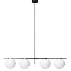 Hanglamp Jugen, zwart, 4-lamps