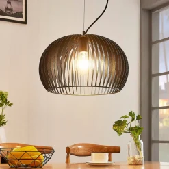 Hanglamp Jusra van zwart metaal, 1-lamp.