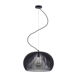 Hanglamp Jusra van zwart metaal, 1-lamp.