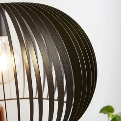 Hanglamp Jusra van zwart metaal, 1-lamp.