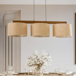 Hanglamp Juta, 3-lamps, balk