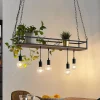 Hanglamp Kirista, 5-lamps, zwart, hout, 100 cm