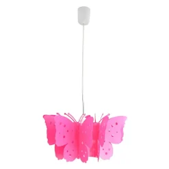Hanglamp Kizi in pink met vlinders