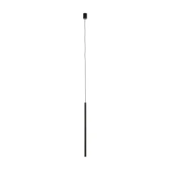 Hanglamp Las, 1-lamp, zwart, kap 75cm