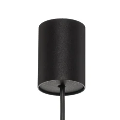 Hanglamp Las, 1-lamp, zwart, kap 75cm