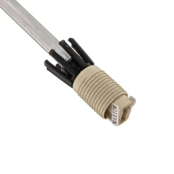 Hanglamp Las, 1-lamp, zwart, kap 75cm