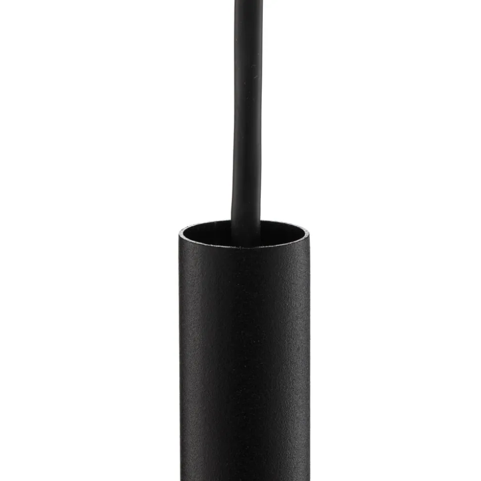 Hanglamp Las 1-lamp, zwart, kap 100cm