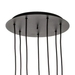Hanglamp Laser, 7-lamps, zwart