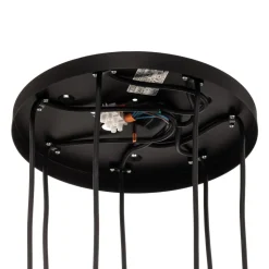 Hanglamp Laser, 7-lamps, zwart