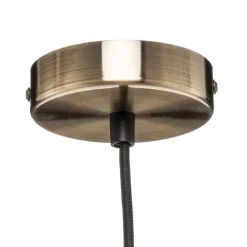 Hanglamp Leana, glas helder, 1-lamp, oud messing