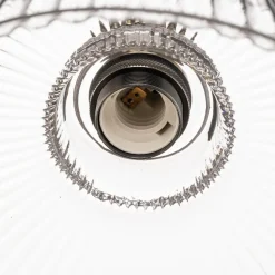 Hanglamp Leana, glas helder, 1-lamp, oud messing