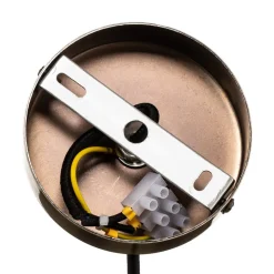 Hanglamp Leana, glas helder, 1-lamp, oud messing