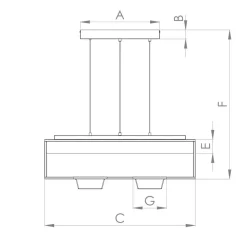 Hanglamp Libertad 1, lengte 76 cm, zwart/hout, 3-lamps.