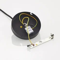 Hanglamp Lindby Bridga, Ø 35 cm, zwart, bamboe