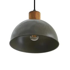Hanglamp Lindby Durbis, 149 cm, zwart, 5-lamps, hout