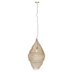 Hanglamp Lindby Eldric, Ø 46 cm, goudkleurig, ijzer, E27