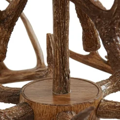 Hanglamp Lindby Fibi, bruin, gewei, 6-lamps E14