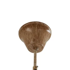 Hanglamp Lindby Fibi, bruin, gewei, 6-lamps E14