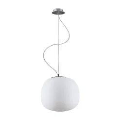 Hanglamp Lindby Ginevra, Ø 38 cm, wit, glas, E27