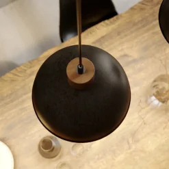 Hanglamp Lindby Holgar, grijs, 3-lamps, hout, metaal, E27