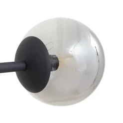 Hanglamp Lindby Isamer, rookgrijs, 130 cm, bol