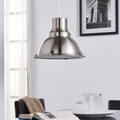 Hanglamp Lindby Letty, Ø 39 cm, nikkelkleurig, metaal, E27