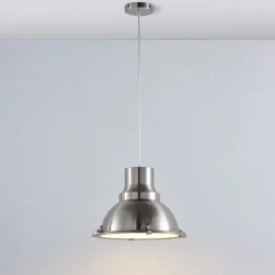 Hanglamp Lindby Letty, Ø 39 cm, nikkelkleurig, metaal, E27