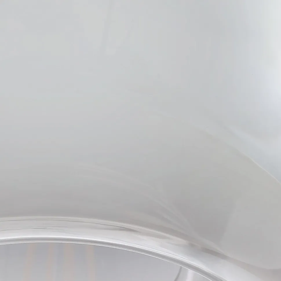 Hanglamp Lindby Marla, rond, glas, rookgrijs, 50 cm