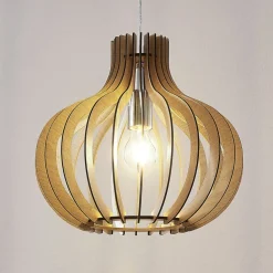 Hanglamp Lindby Sina, Ø 35 cm, hout, E27