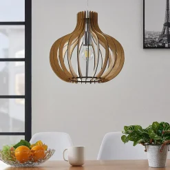 Hanglamp Lindby Sina, Ø 35 cm, hout, E27