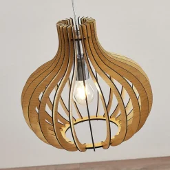 Hanglamp Lindby Sina, Ø 35 cm, hout, E27
