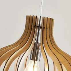 Hanglamp Lindby Sina, Ø 35 cm, hout, E27