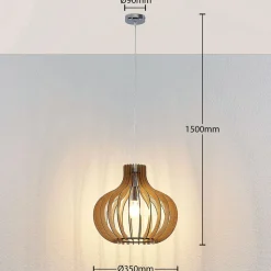 Hanglamp Lindby Sina, Ø 35 cm, hout, E27