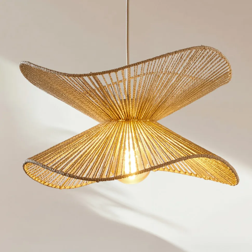 Hanglamp Lindby Valdorin, beige, papier, Ø 40 cm, E27