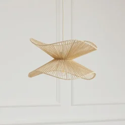 Hanglamp Lindby Valdorin, beige, papier, Ø 40 cm, E27