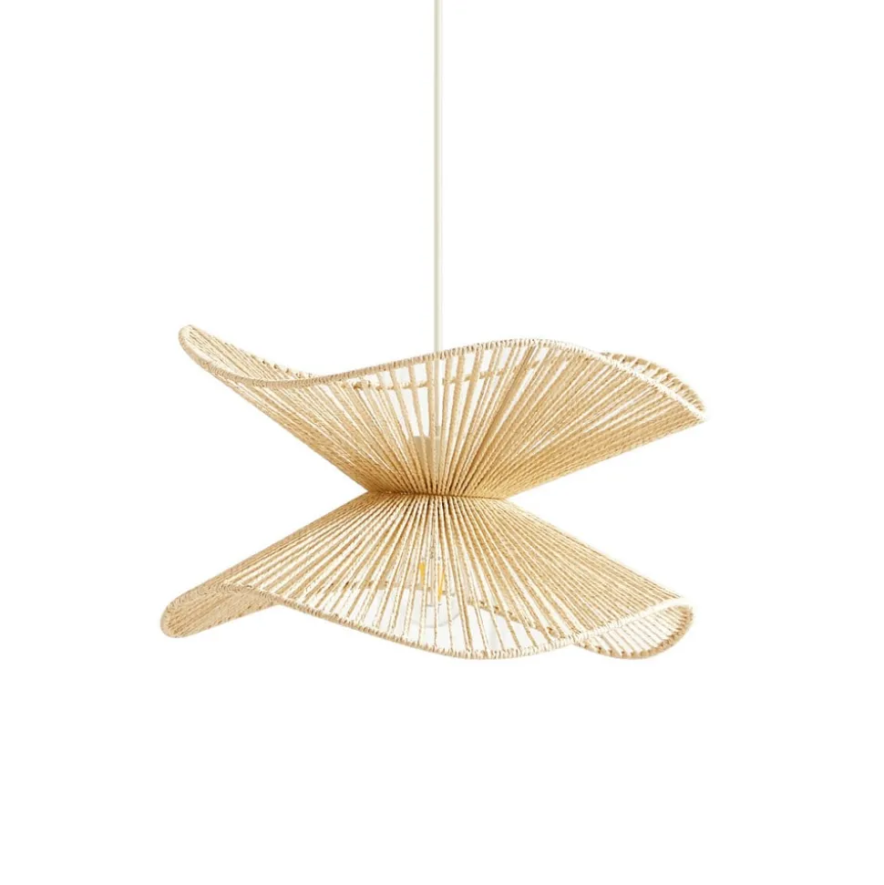 Hanglamp Lindby Valdorin, beige, papier, Ø 40 cm, E27